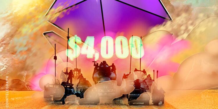 4.000 US-Dollar – Ethereum klettert auf dreimonatiges Hoch