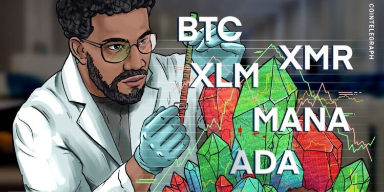 Bitcoin (BTC), Cardano (ADA), Stellar (XLM), Monero (XMR), Decntraland (MANA): Top-5-Kryptowährungen diese Woche